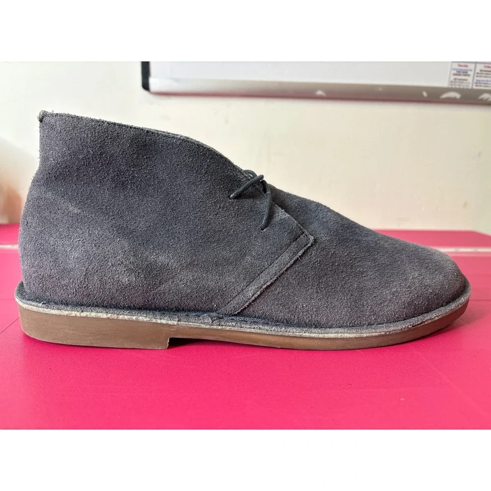 J.‎ Crew Mens Charcoal Gray Suede Lace Up Chukka Desert Boots Sz 11 Preppy Soft